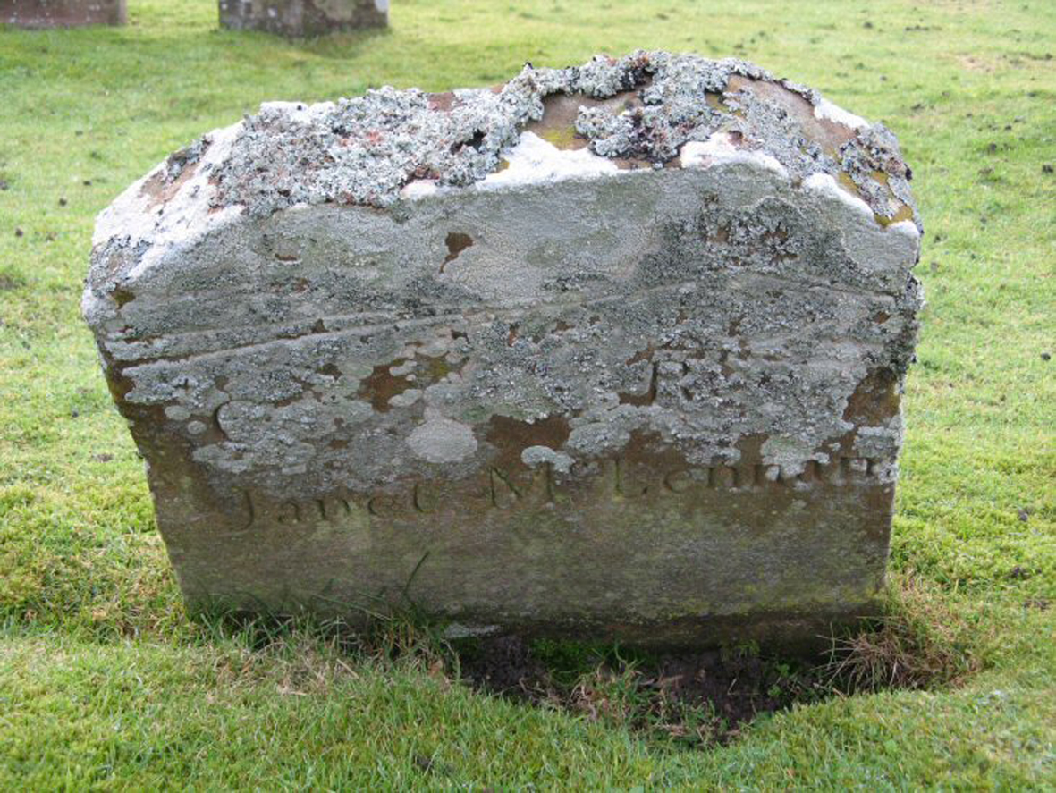 Photo of headstones/Janet McLennan MI Rosskeen